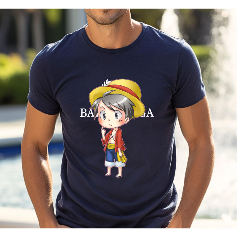 Balenciaga BB Luffy Chibi Fan Gift TShirt02navy02navyjpg