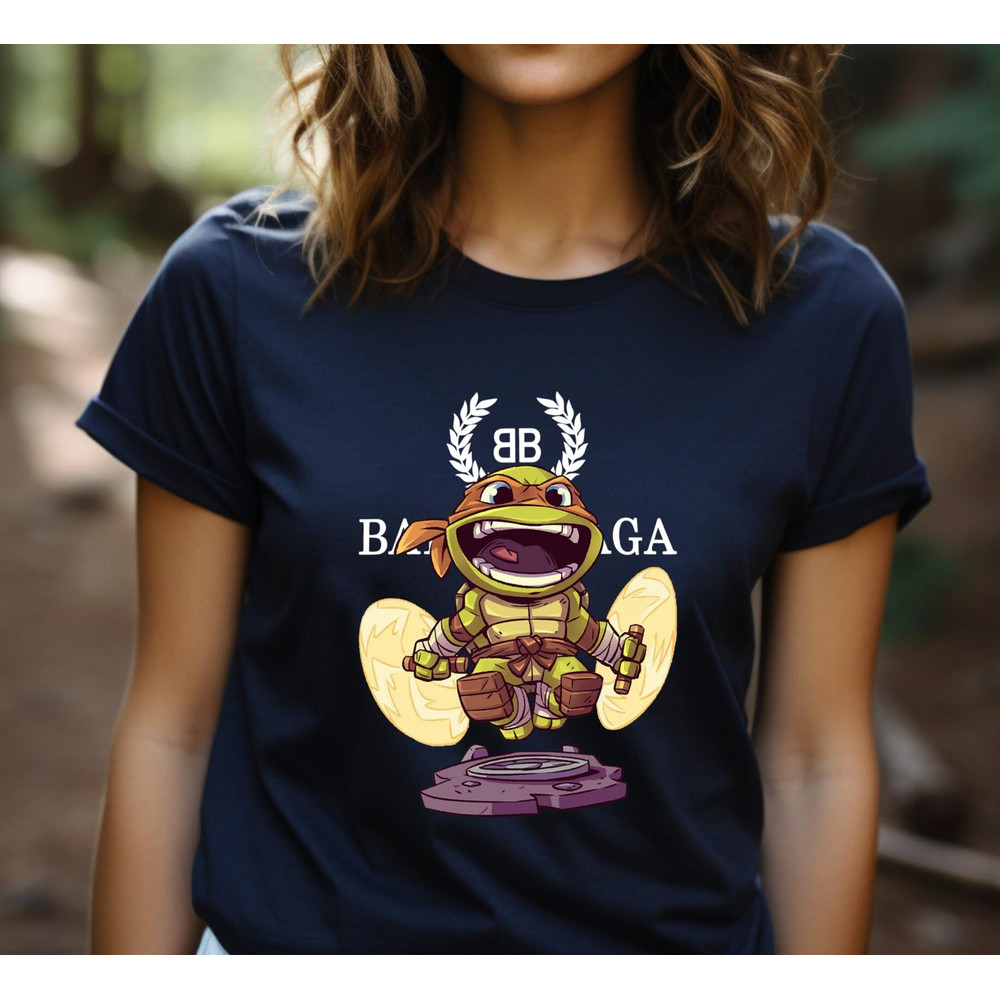 Balenciaga BB Mikey Ninja Turtle Chibi Fan Gift TShirt05gnavy05gnavyjpg