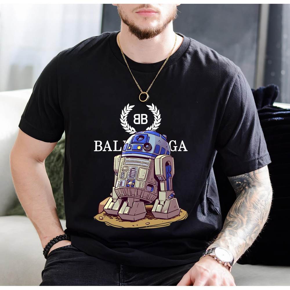 Balenciaga BB R2D2 Chibi Starwars Fan Gift TShirt01black01blackjpg