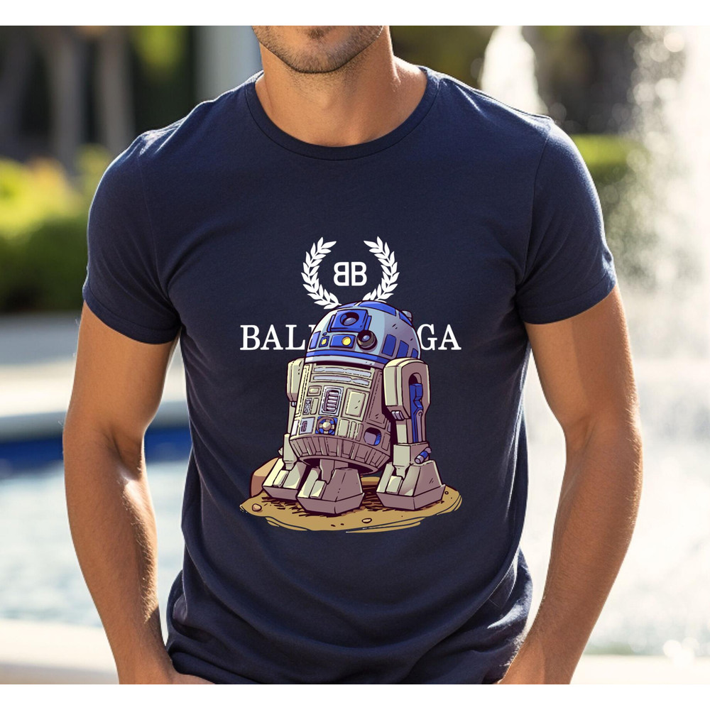 Balenciaga BB R2D2 Chibi Starwars Fan Gift TShirt02navy02navyjpg