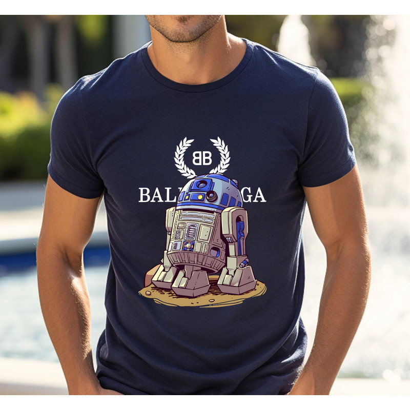 Balenciaga BB R2D2 Chibi Starwars Fan Gift TShirt02navy02navyjpg