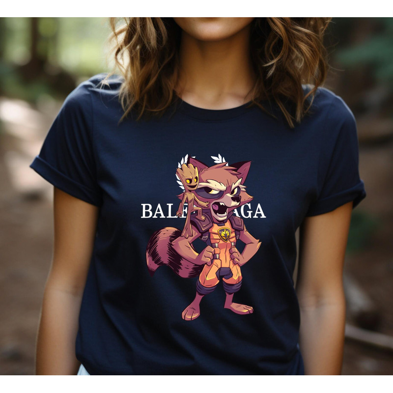 Balenciaga BB Rocket and Groot Fan Gift TShirt05gnavy05gnavyjpg