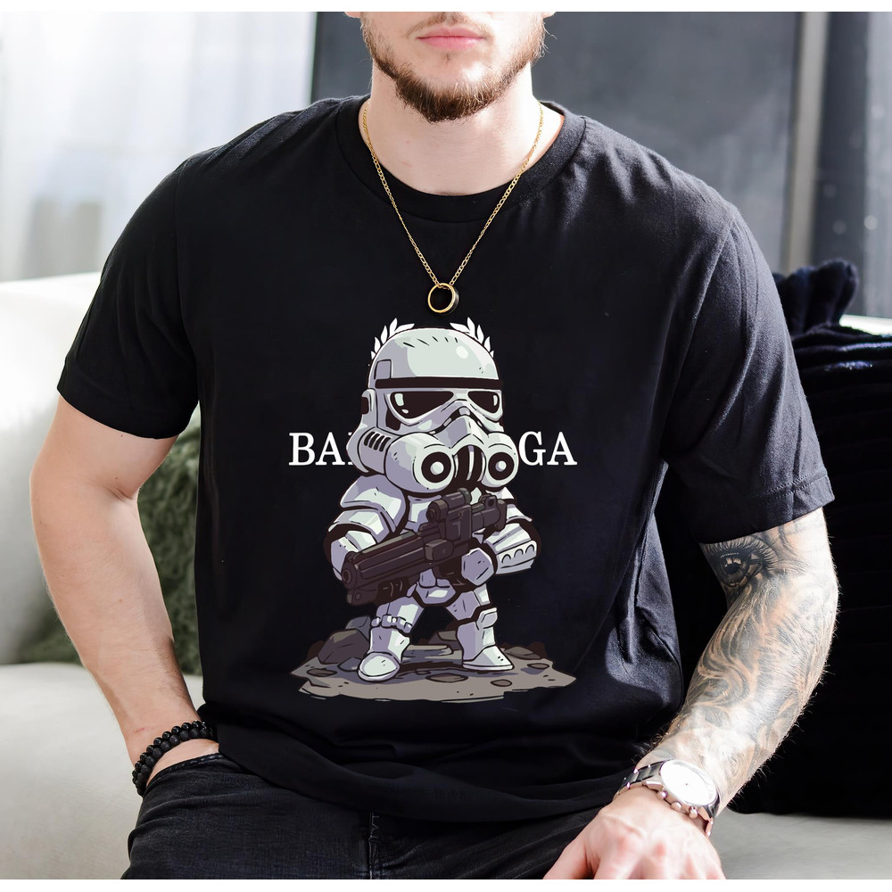 Balenciaga BB Stormtrooper Chibi Starwars Fan Gift TShirt01black01blackjpg