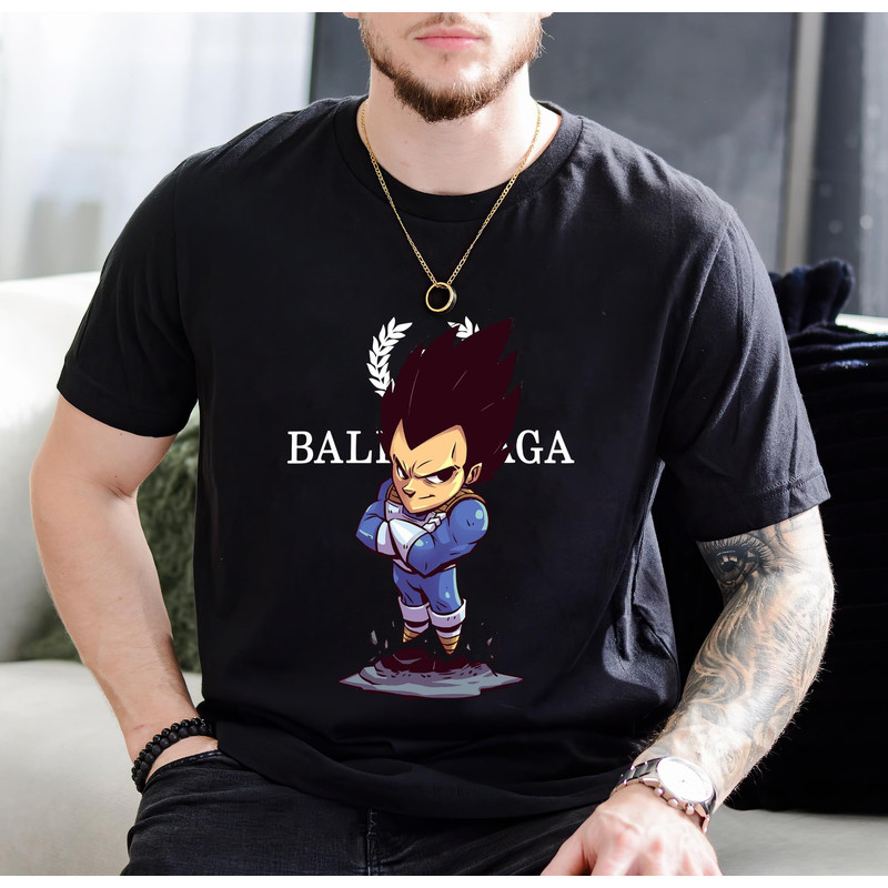 Balenciaga BB Vegeta Chibi Fan Gift TShirt01black01blackjpg