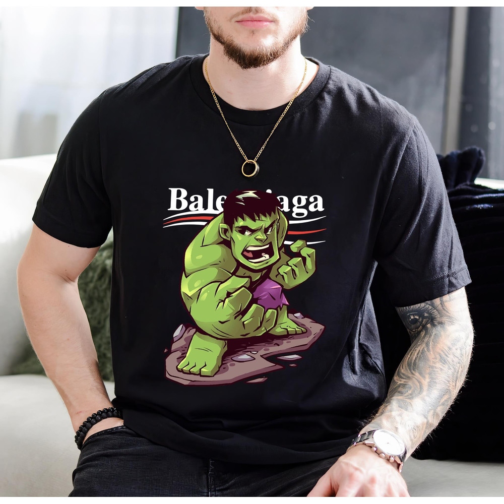 Balenciaga Hulk Avengers Chibi Fan Gift TShirt01black01blackjpg