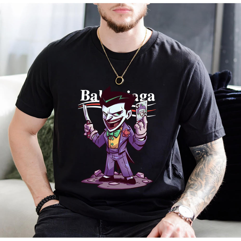 Balenciaga Joker Chibi Fan Gift TShirt01black01blackjpg