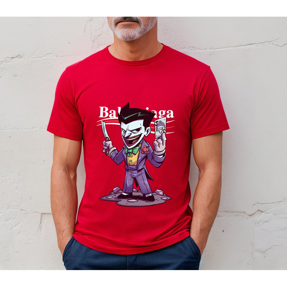 Balenciaga Joker Chibi Fan Gift TShirt03red03redjpg