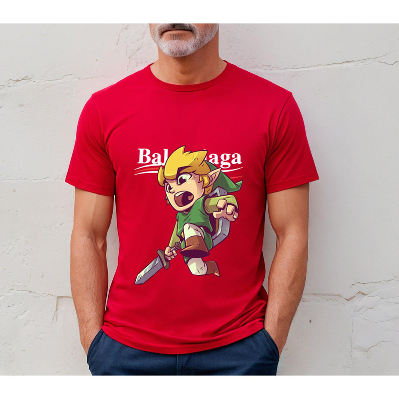 Balenciaga Link Zelda Chibi Fan Gift TShirt03red03redjpg