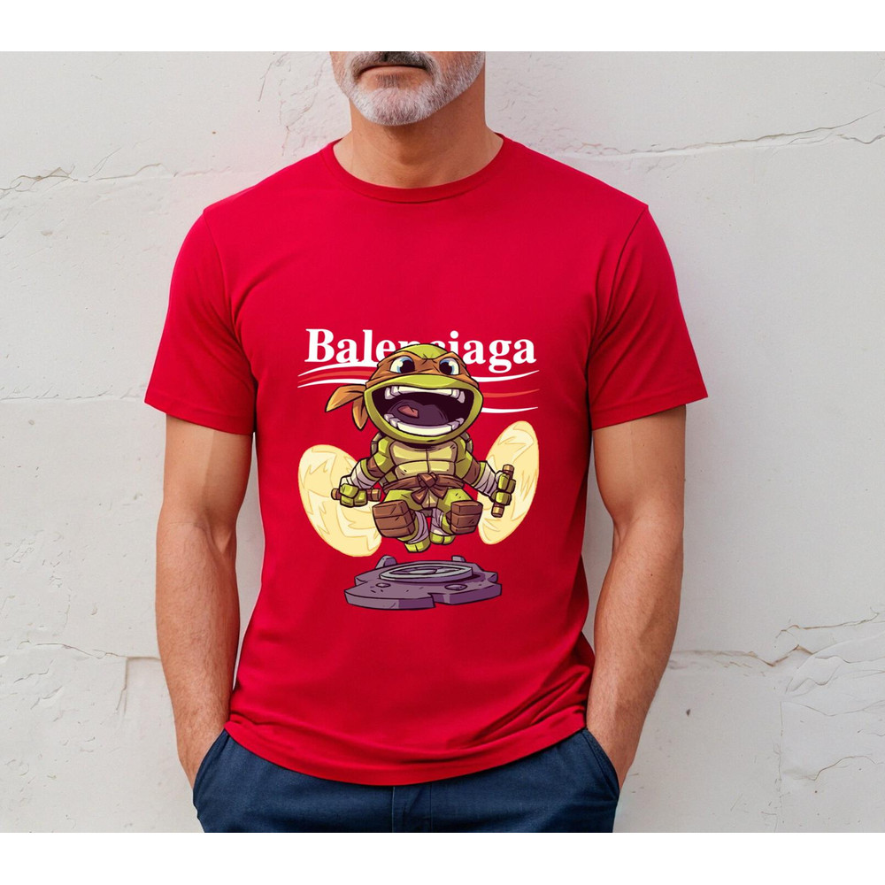 Balenciaga Mikey Ninja Turtle Chibi Fan Gift TShirt03red03redjpg