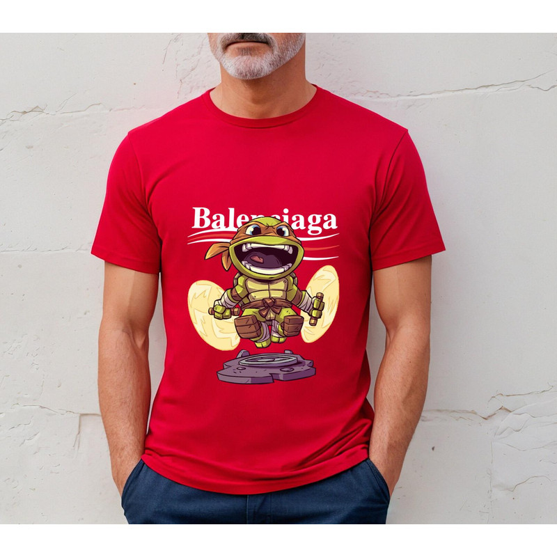 Balenciaga Mikey Ninja Turtle Chibi Fan Gift TShirt03red03redjpg