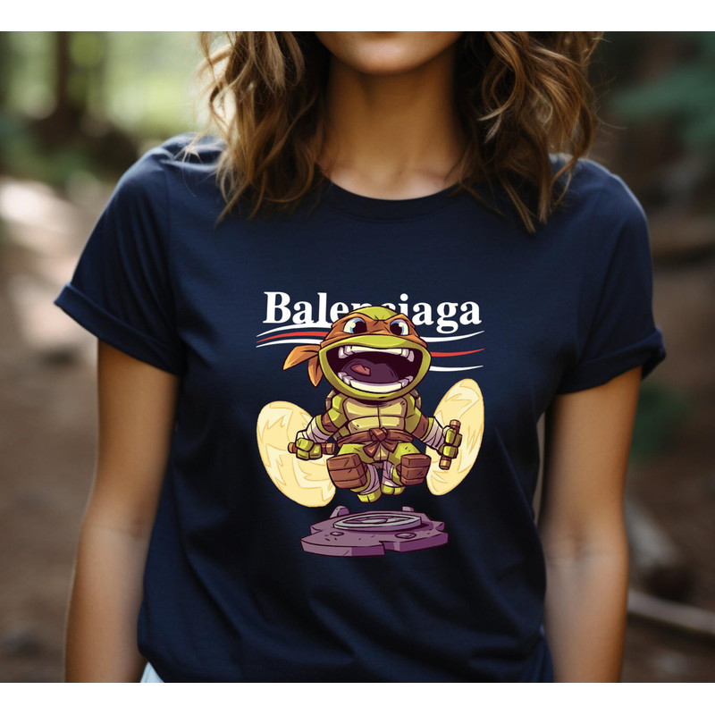 Balenciaga Mikey Ninja Turtle Chibi Fan Gift TShirt05gnavy05gnavyjpg