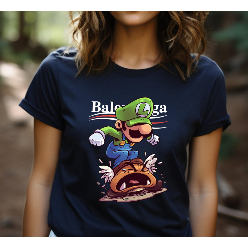 Balenciaga New Luigi Mario Chibi Fan Gift TShirt05gnavy05gnavyjpg