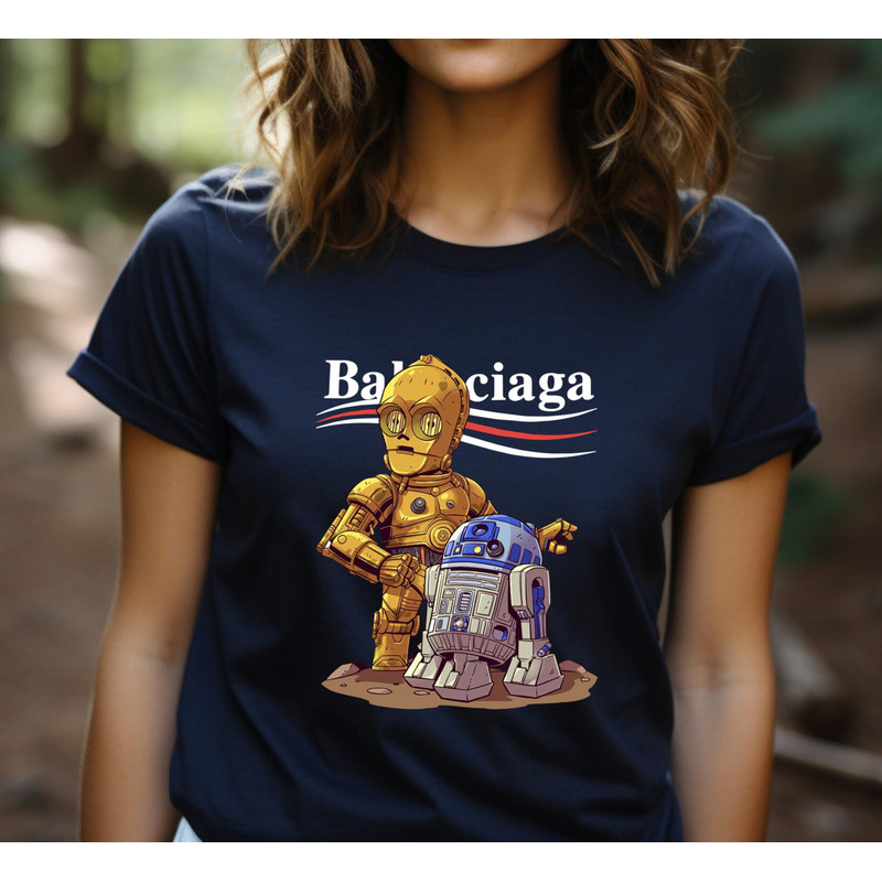 Balenciaga Starwars Droid Chibi Fan Gift TShirt05gnavy05gnavyjpg