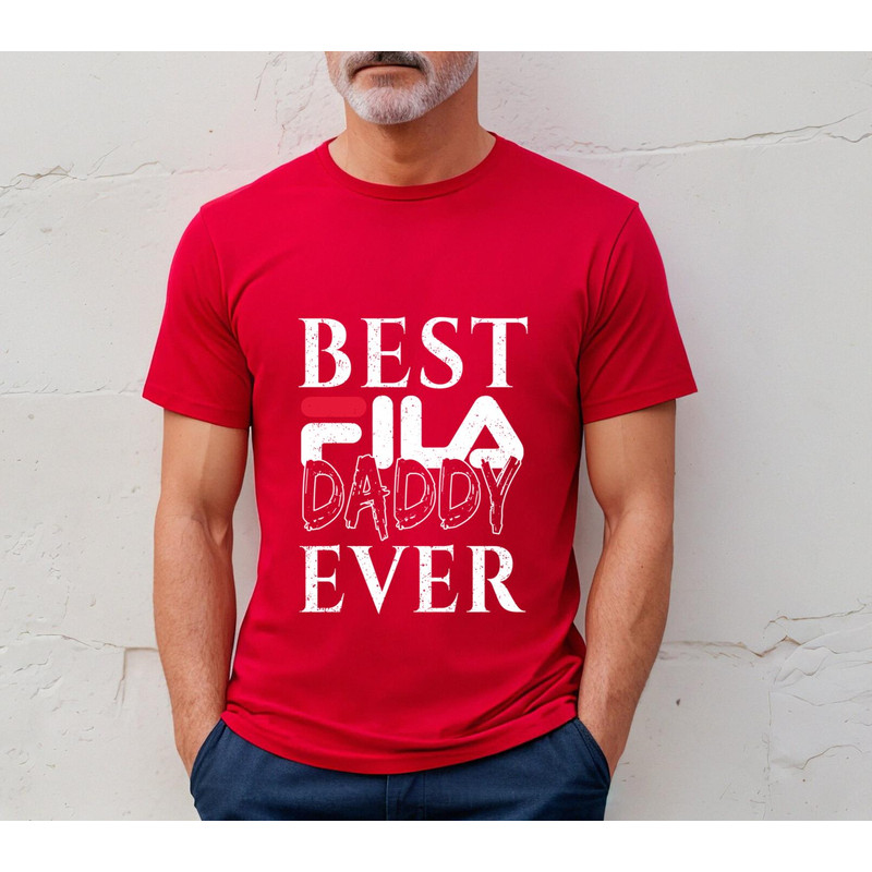 Best Fila Daddy Ever Fathers Day Gift TShirt03red03redjpg