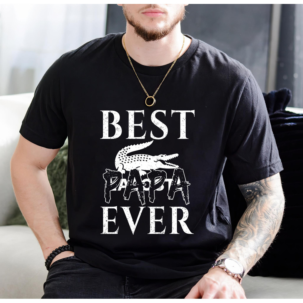 Best Lacoste Papa Ever Fathers Day Gift TShirt01black01blackjpg