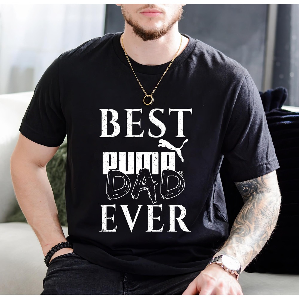 Best Puma Dad Ever Fathers Day Gift TShirt01black01blackjpg