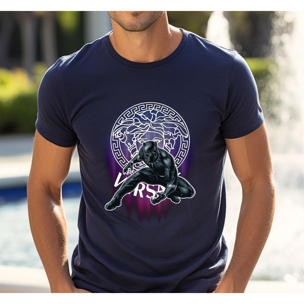 Black Panther Versace Fan Gift TShirt02navy02navyjpg