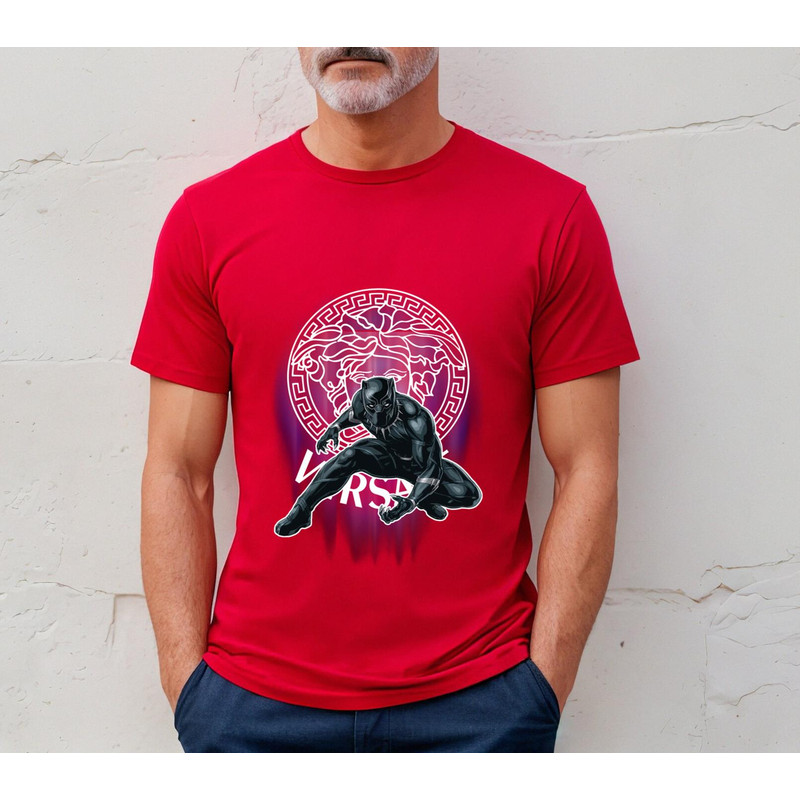 Black Panther Versace Fan Gift TShirt03red03redjpg