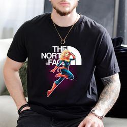 Captain Marvel The North Face Fan Gift T-Shirt