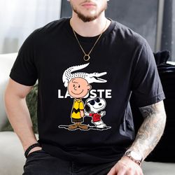 charlie brown - snoopy lacoste fan gift t-shirt