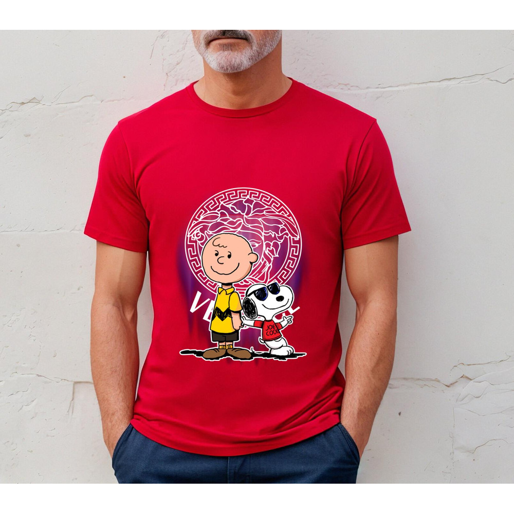 Charlie Brown  Snoopy Versace Fan Gift TShirt03red03redjpg