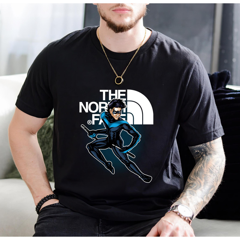 Dick Grayson Nightwing The North Face Fan Gift TShirt01black01blackjpg