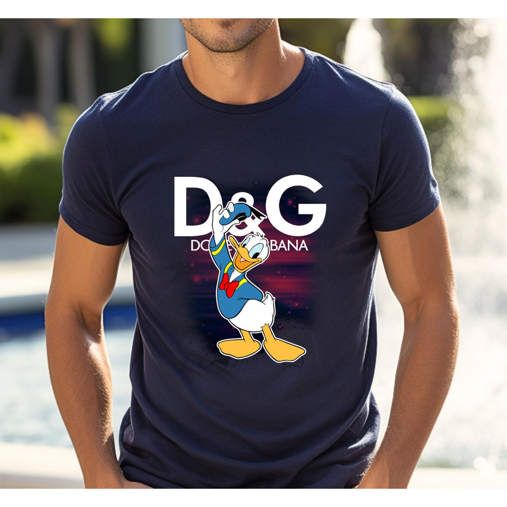 Donald Duck Disney Dolce Gabbana Fan Gift TShirt02navy02navyjpg