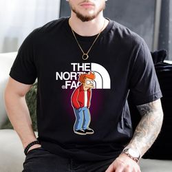 futurama fry the north face fan gift t-shirt