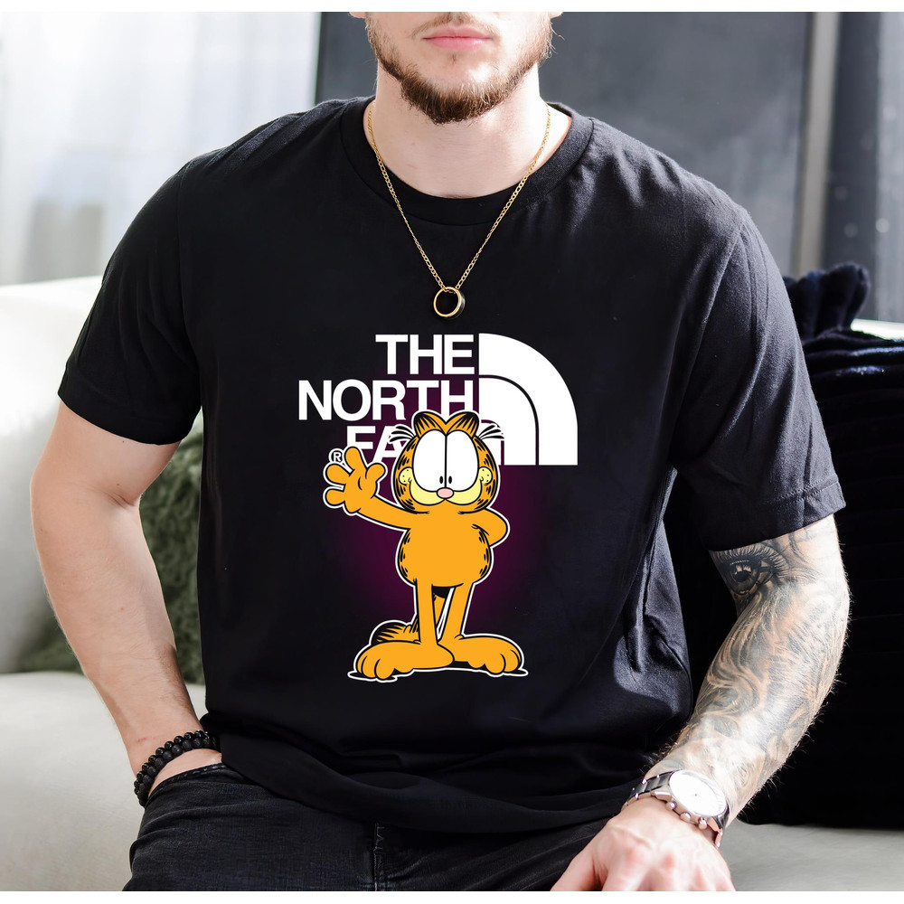 Garfield The North Face Fan Gift TShirt01black01blackjpg