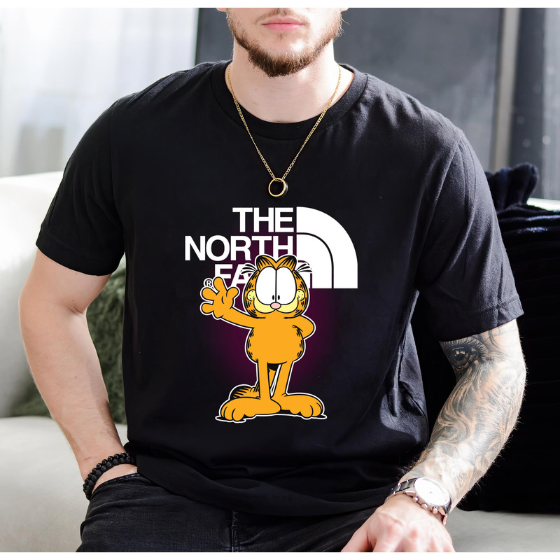 Garfield The North Face Fan Gift TShirt01black01blackjpg