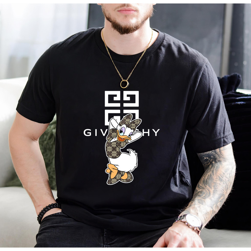 Givenchy Daisy Duck  Disney Fan Gift TShirt01black01blackjpg