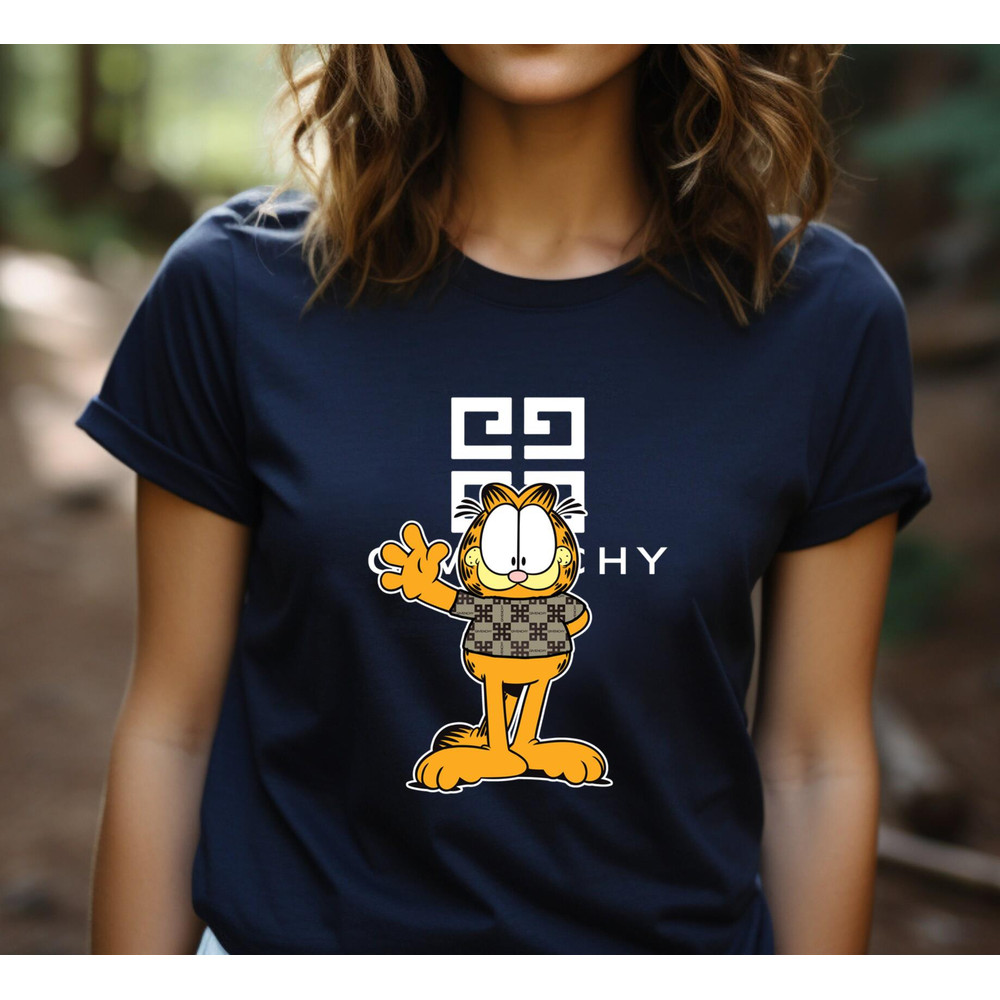 Givenchy Garfield Fan Gift TShirt05gnavy05gnavyjpg