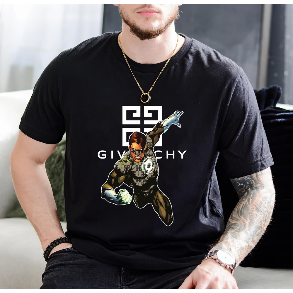 Givenchy Green Lantern Fan Gift TShirt01black01blackjpg