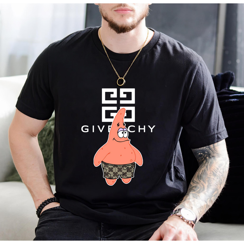Givenchy Patrick Star Fan Gift TShirt01black01blackjpg