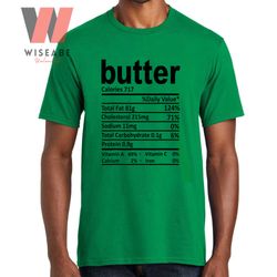cute butter nutrition facts thanksgiving food t shirt