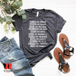 dream like martin african american activists marthin luther king jr black history month t shirt