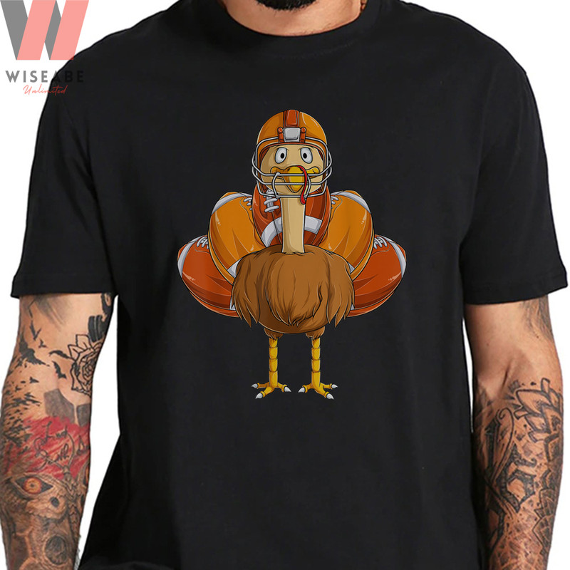 Funny Thanksgiving Football Turkey T Shirtjpg