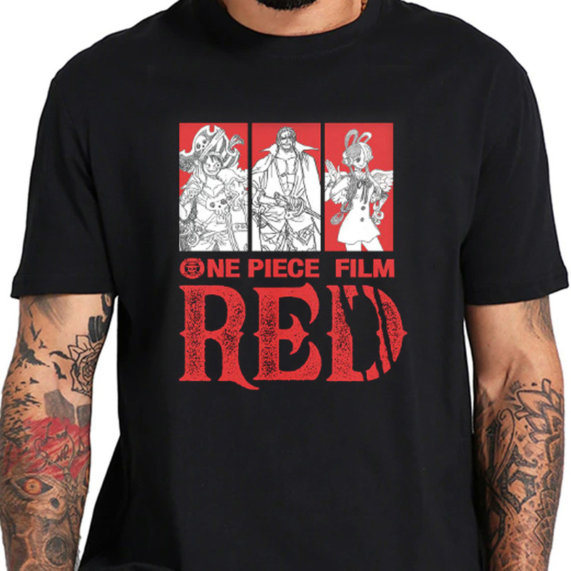 Unique Luffy Uta And Red Haired Shanks One Piece Film Red Shirtjpg
