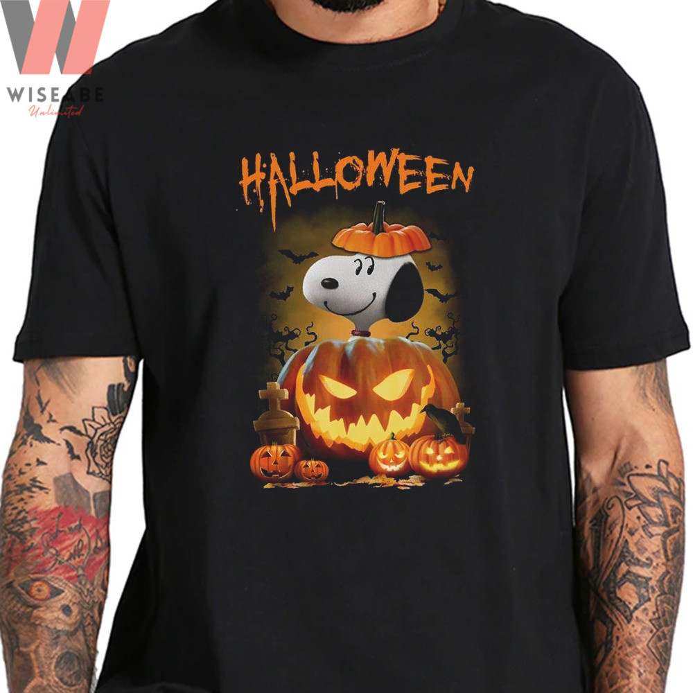 Unique Snoopy Costume Pumpkin Peanuts Halloween Shirtjpg