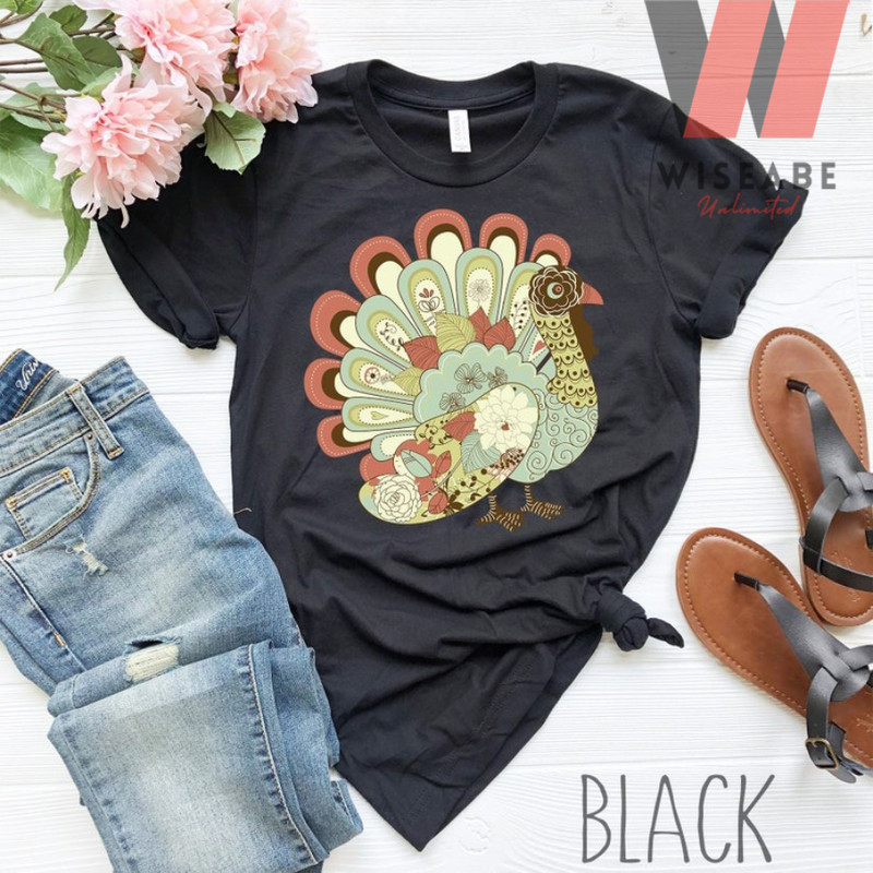 Vintage Vinyl Happy Thanksgiving Turkey T Shirtjpg