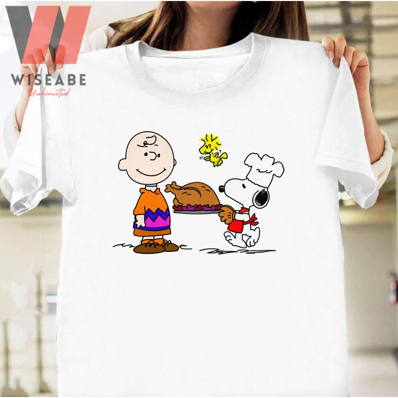Thanksgiving Turkey With Snoopy Charlie Brown And Woodstock Peanuts Thanksgiving T Shirtjpg