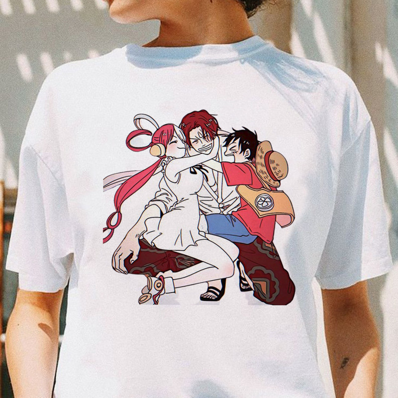 Luffy Uta And Red Haired Shanks One Piece Film Red Shirtjpg