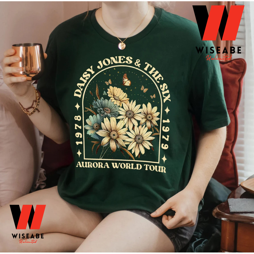 Vintage Aurora Flowers Daisy Jones And The Six Aurora World Tour T Shirtjpg