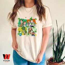 vinatge toy story woody buzz lightyear green aliens shamrock disney st patricks day shirt, cheap st patricks day teacher