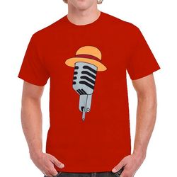 unique luffy micro one piece film red shirt