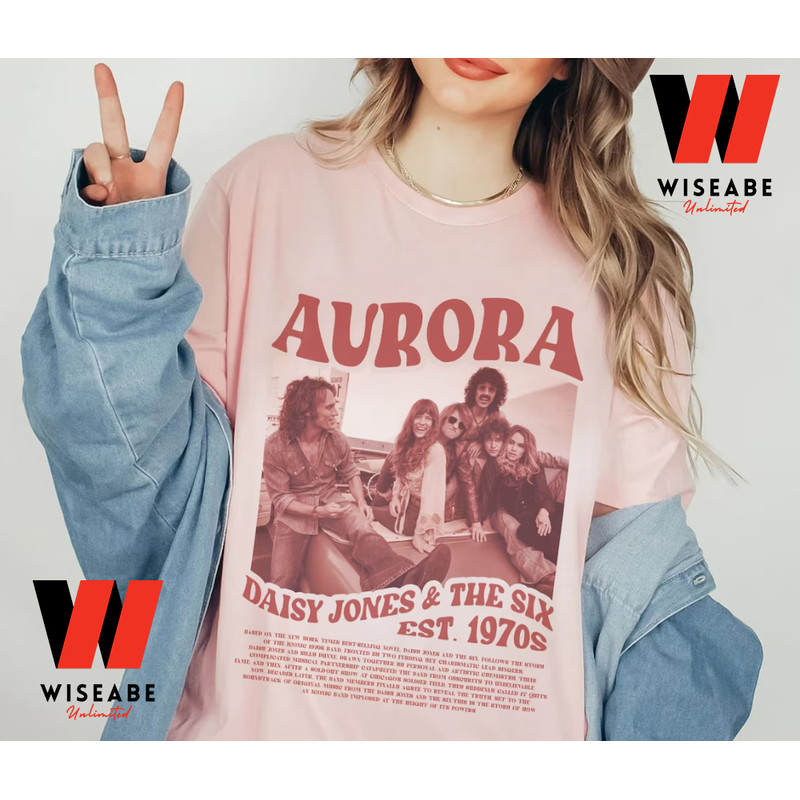 Vintage American Musical Drama Streaming Television Aurora World Tour Daisy Jones And The Six T Shir