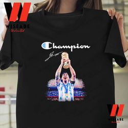 hot champion lionel messi and world cup trophy 2022 t shirt