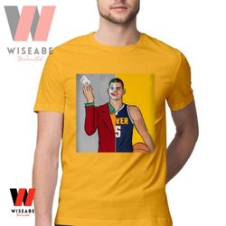 hot nba basketball team nikola jokic like joker denver nuggets t shirt, cheap denver nuggets nikola jokic t shirt