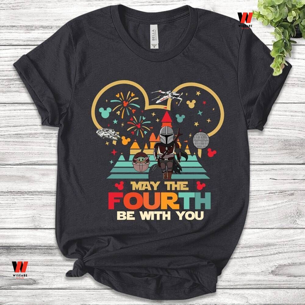Disneyland Mickey Mouse Ears May The Fourth Be With You T Shirt Star Wars Fathers Day Giftsjpg