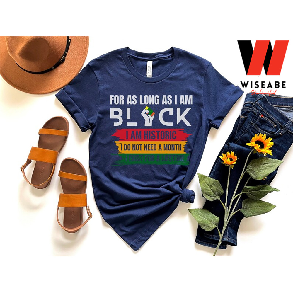 For As Long As I Am Black Black History Month Shirt Gifts For Black Dadsjpg